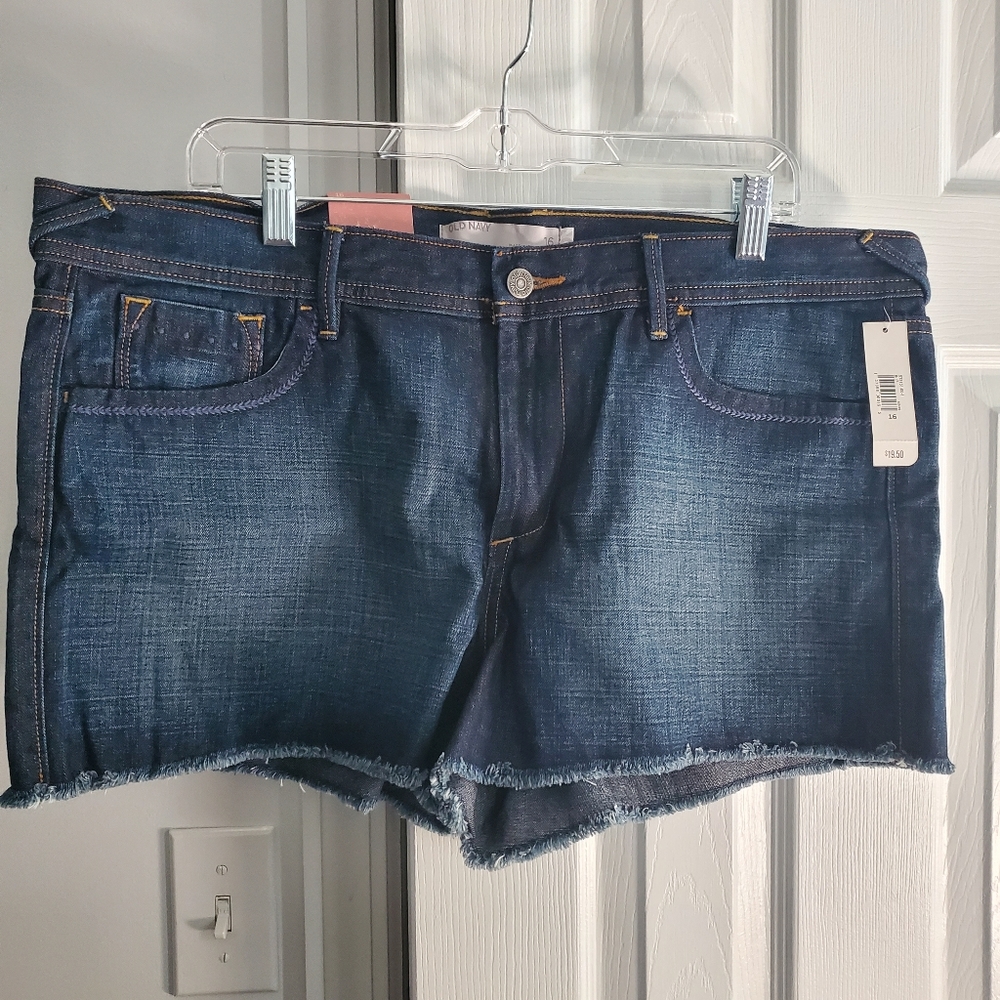 Old Navy Jean shorts, size 16. Brand new with tags